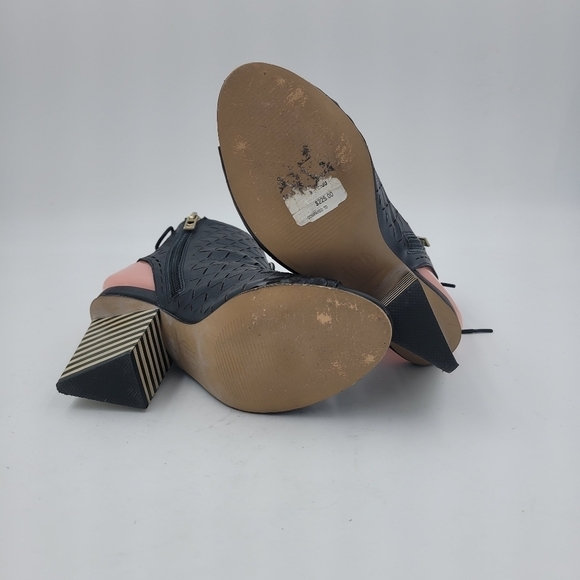 House of Harlow 1960 Women's Black Rilie Open Toe Leather Booties Size EU 36 - Picture 10 of 14